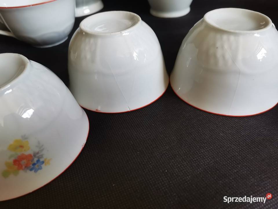Stary przedwojenny serwis kawowy porcelana śląskie