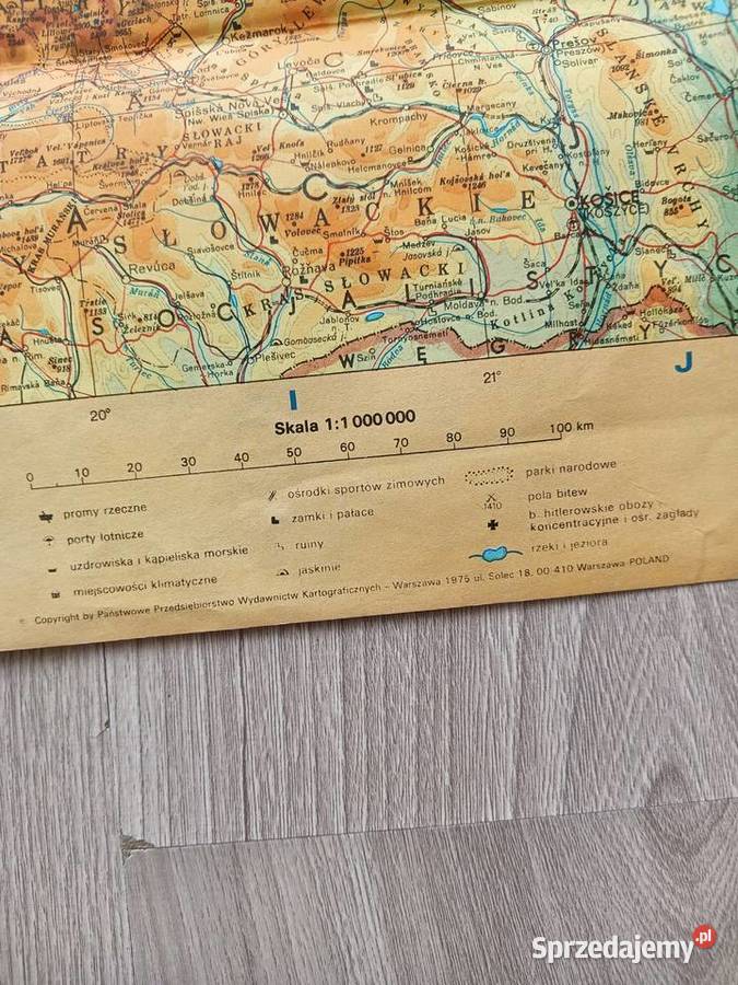 Polska Mapa Przeglądowa Europy PPWK PRL