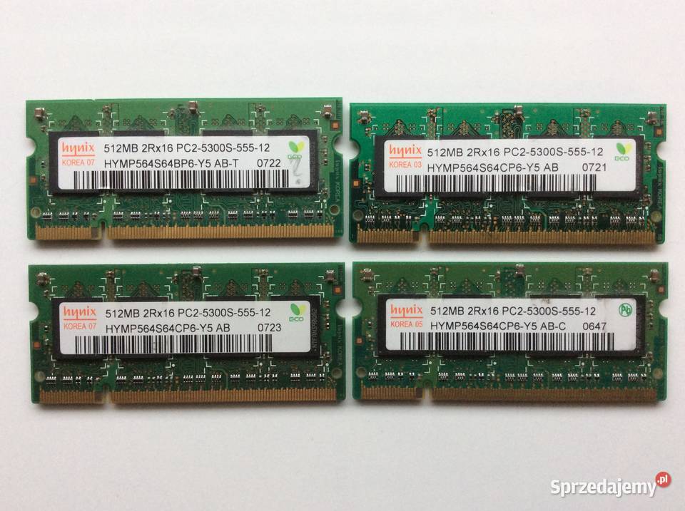Pamięć RAM DDR2 PC2 HYNIXELPIDA 512MB i 1GB