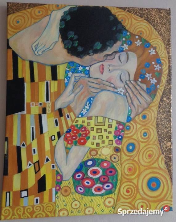 Obraz olejny Pocałunek Klimt 5040 Katowice sprzedam