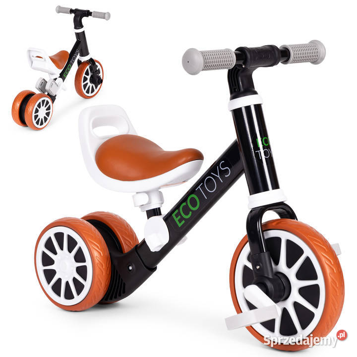 Rowerek biegowy jeździk z pedałami 2w1 czarny Smogorzów