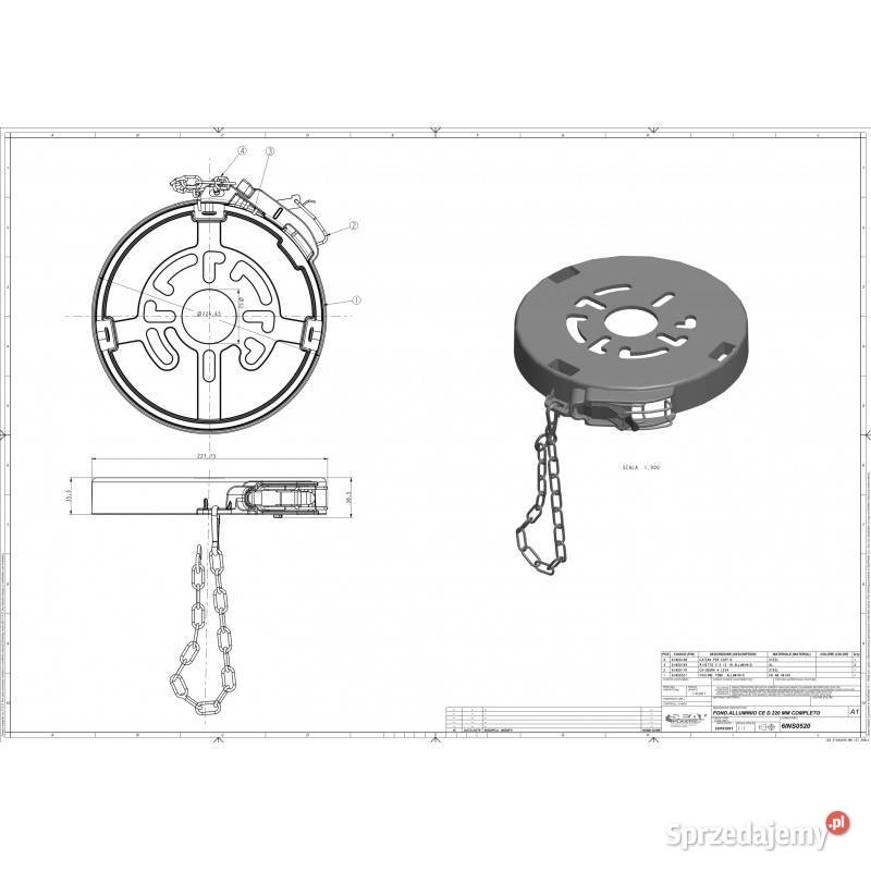 Uchwyt do osłony pelny średnica 227 6INS0520 Kamionna