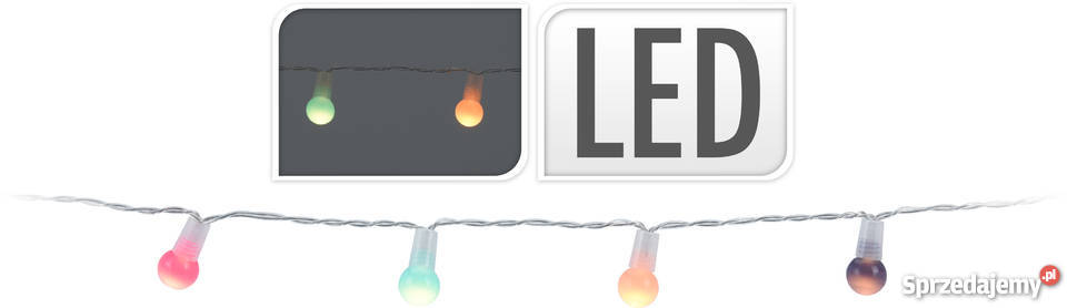 Lampki kolorowe światełka LED 20 girlanda 23 m