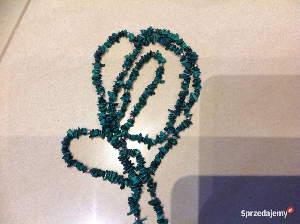 Malachit Naszyjnik Damski Vintage Nowa Sól sprzedam