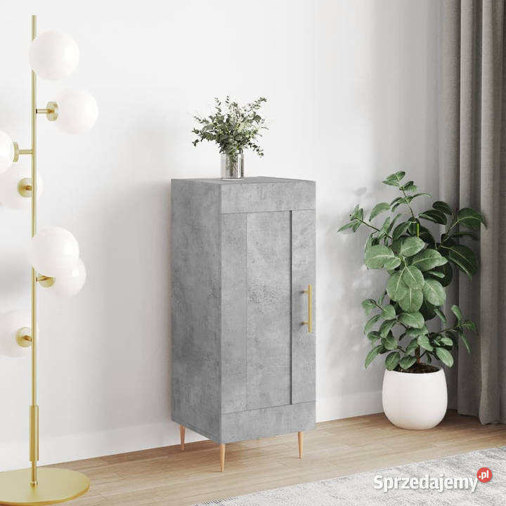 Szafka szarość betonu 345x34x90 materiał