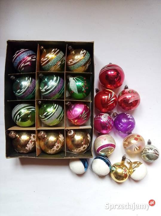 szklane stare bombki vintage PRL śląskie Częstochowa sprzedam