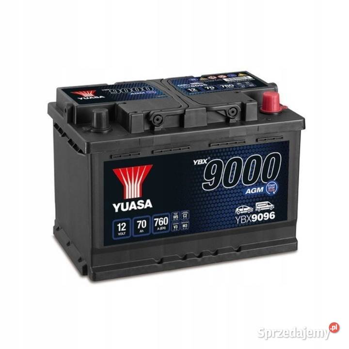 Akumulator Yuasa YBX9096 12V 70Ah 760A P AGM