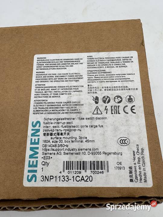 Siemens 3NP11331CA20 Rozłącznik bezpiecznikowy Warszawa