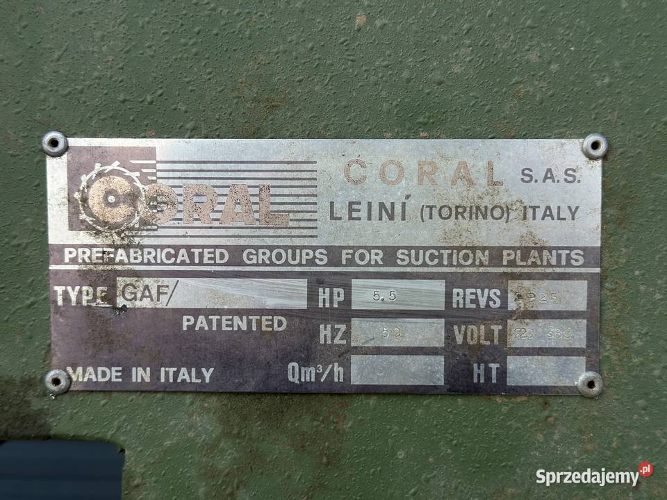 Odciąg trocin CORAL 4 workowy 40 kW 1463 Produkcja lubelskie sprzedam