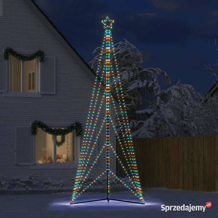 vidaXL Choinka LED 861 LED Kolorowa 478