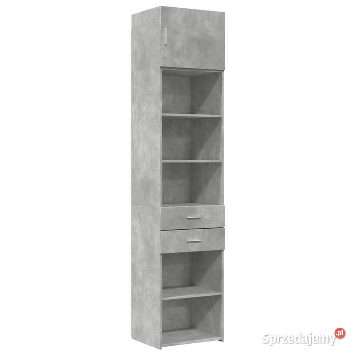 Wąska szafka szarość betonu 50x425x225 WM3281311