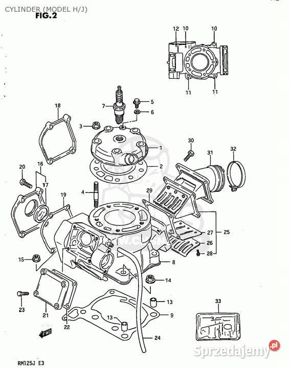 SUZUKI RM 125 RG 125 TS 125 Uszczelka zaworu Łobżenica