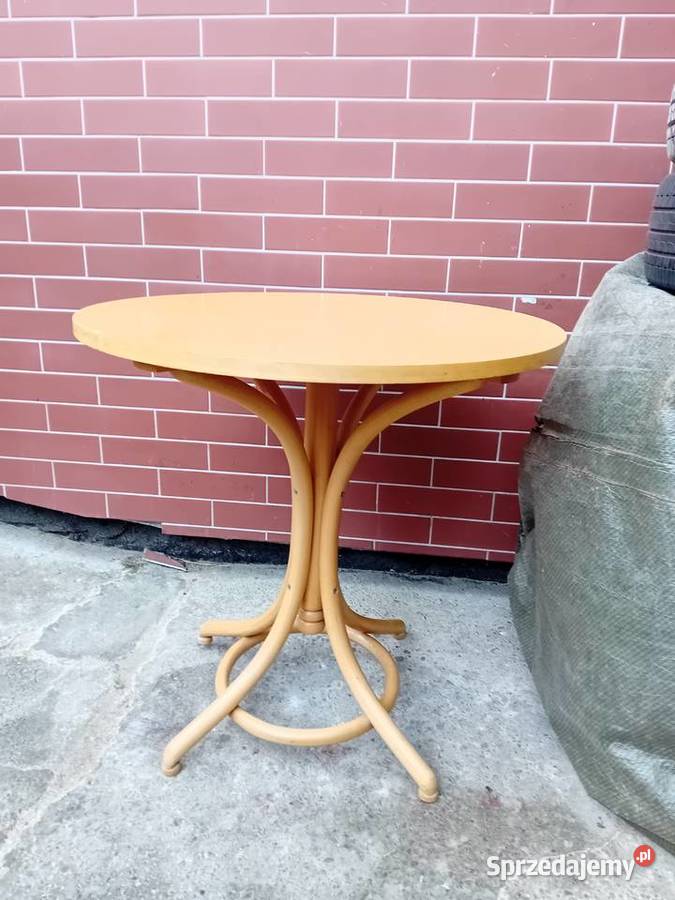 Stół drewniany jasny okrągły Bielsko-Biała