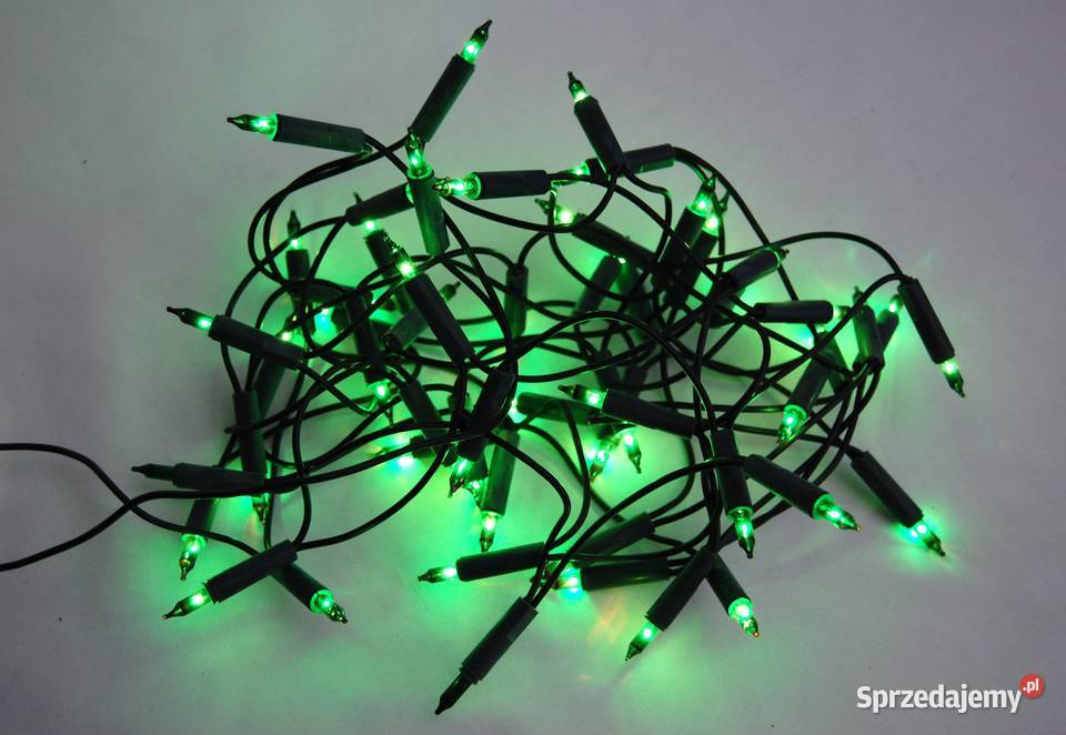 Lampki choinkowe tradycyjne zielone 50 diod Boże Narodzenie Dom i Ogród Lublin sprzedam
