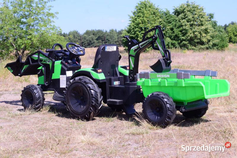 MEGA TRAKTOR z ładowarką koparką przyczepą 24 V Myszków