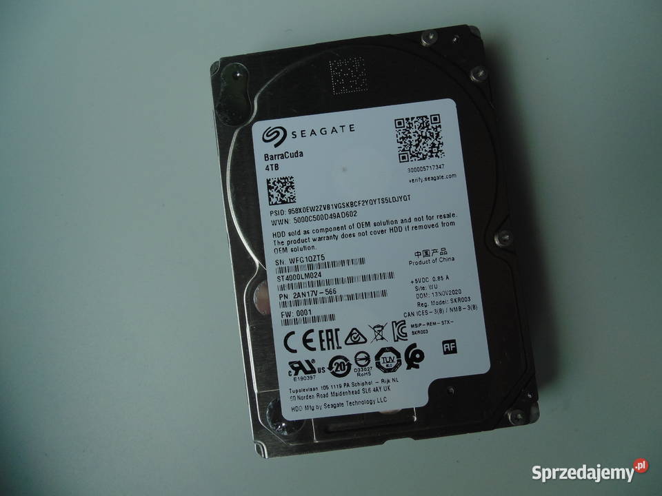 Dysk twardy Seagate BarraCuda 4TB 25 ST4000LM024 Warszawa