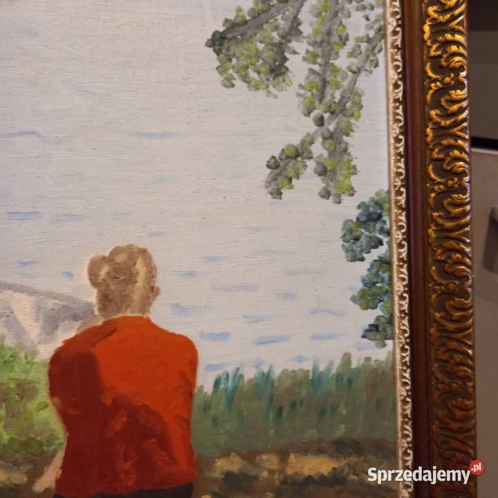 Obraz olejny Zadumana kobieta