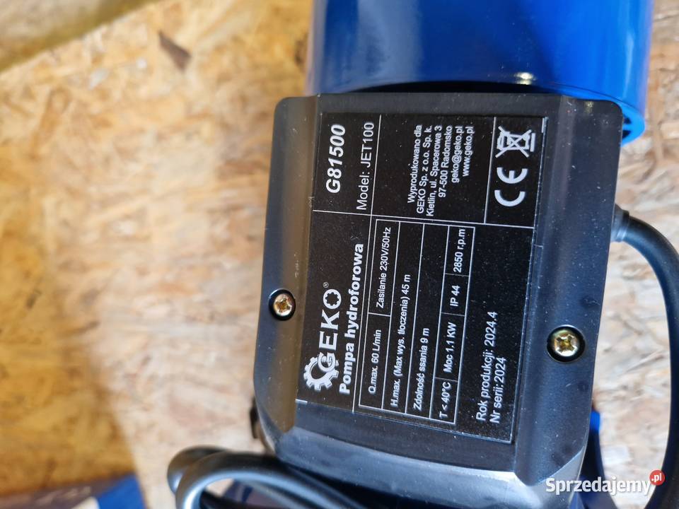 Pompa hydroforowa JET100S 1100W G81500 Pompy Głogowa sprzedam