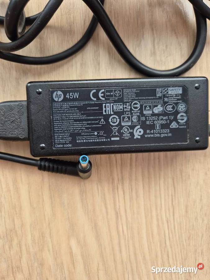 Oryginalny Zasilacz HP ładowarka 45W BLUETIP Warszawa sprzedam