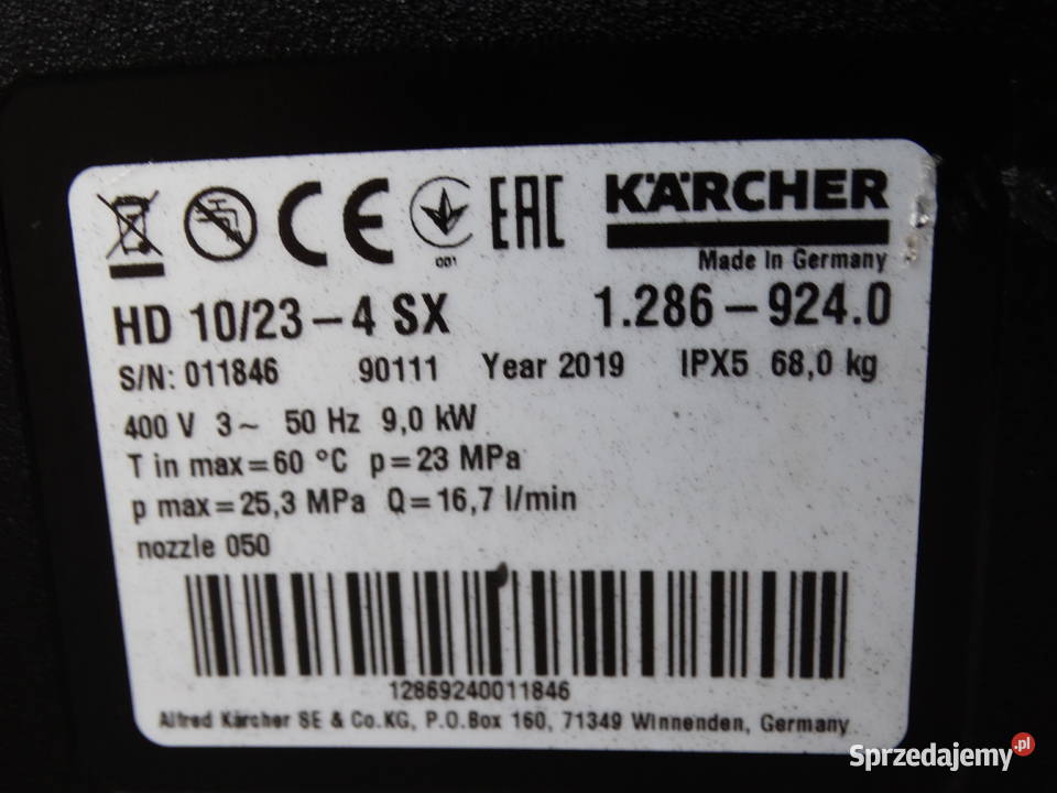 Myjka Ciśnieniowa Karcher HD 1023 SX 2019 super Radom