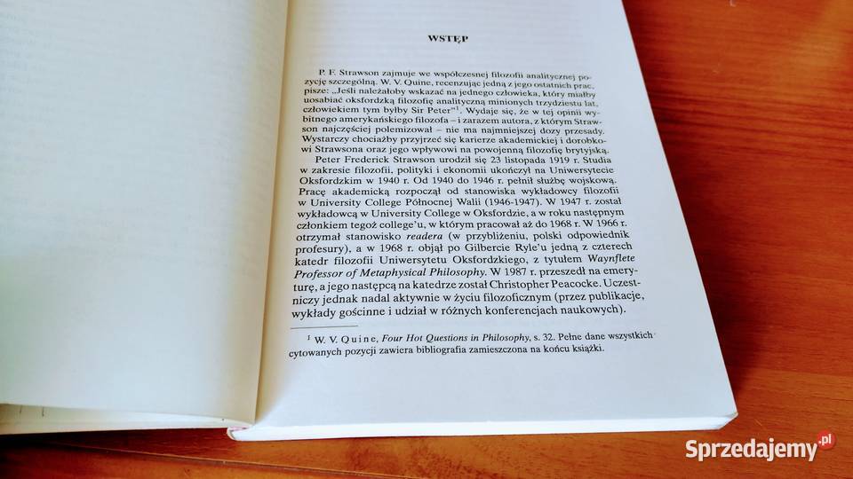 Metafizyka analityczna P F Strawsona Tadeusz Gdańsk sprzedam
