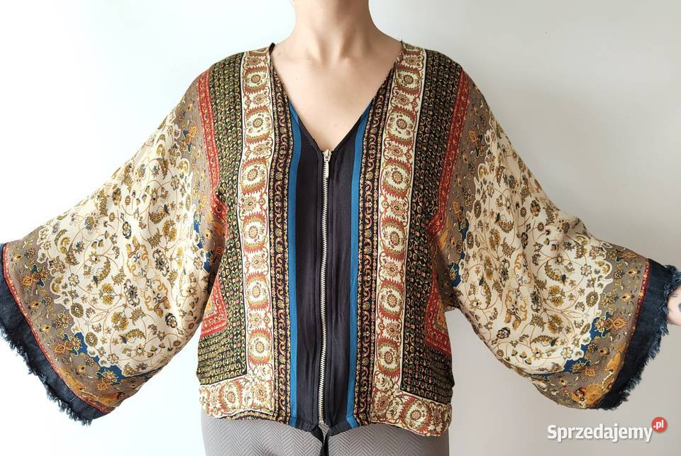 Kurtka narzutka kimono Zara XS 34 boho bohemian Moda i Styl zachodniopomorskie Szczecin