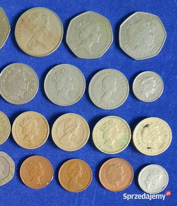 Zestaw II Monet Anglia GB Wielka Brytania Gliwice