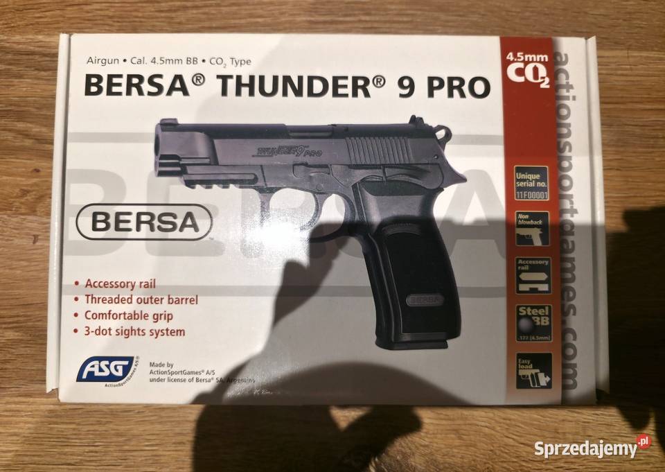 Wiatrówka Bersa Thunder 9 PRO 45 mm CO2 ASG