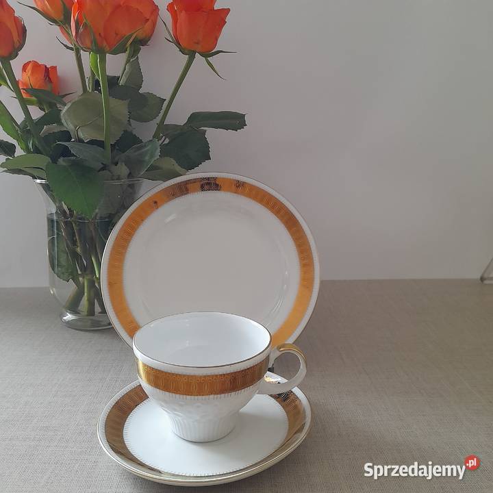 Porcelanowe trio śniadaniowe Kahla Niemcy DDR Bogatynia sprzedam
