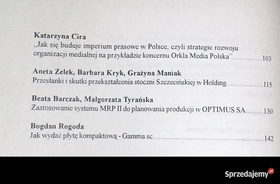 Zarządzanie strategiczne i operacyjne M Lisiński