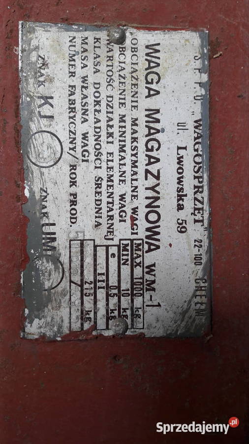 Waga inwentarzowa na bydło konie 1000 Skawina