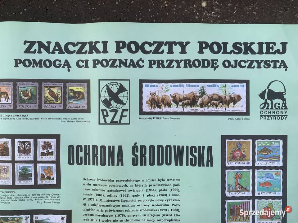 Plakat znaczki poczty Polskiej łódzkie Łowicz