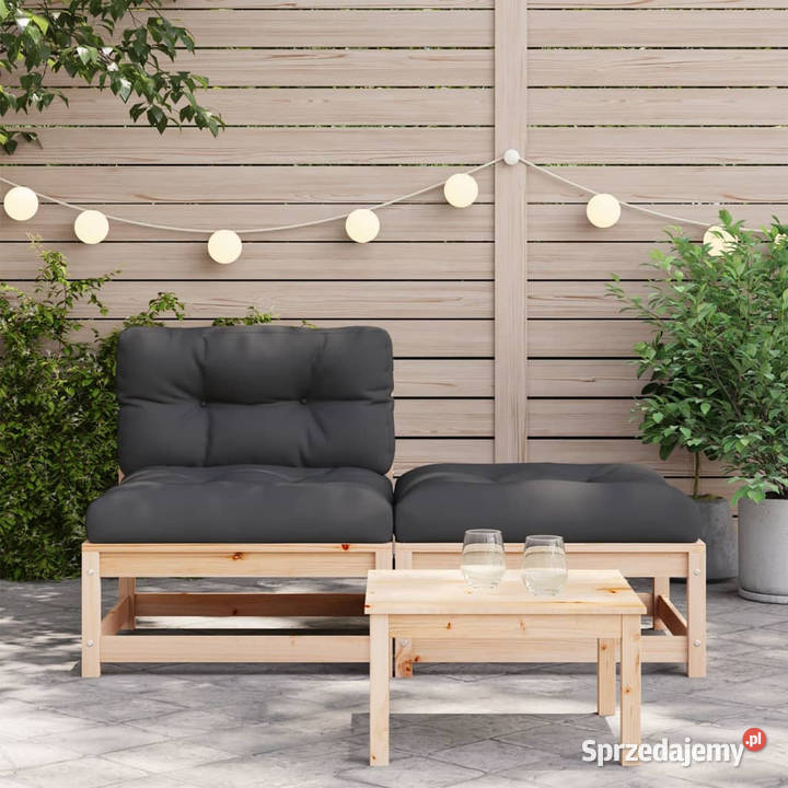 Ogrodowa sofa bez podłokietników z poduszkami i Krzesła ogrodowe mazowieckie Warszawa