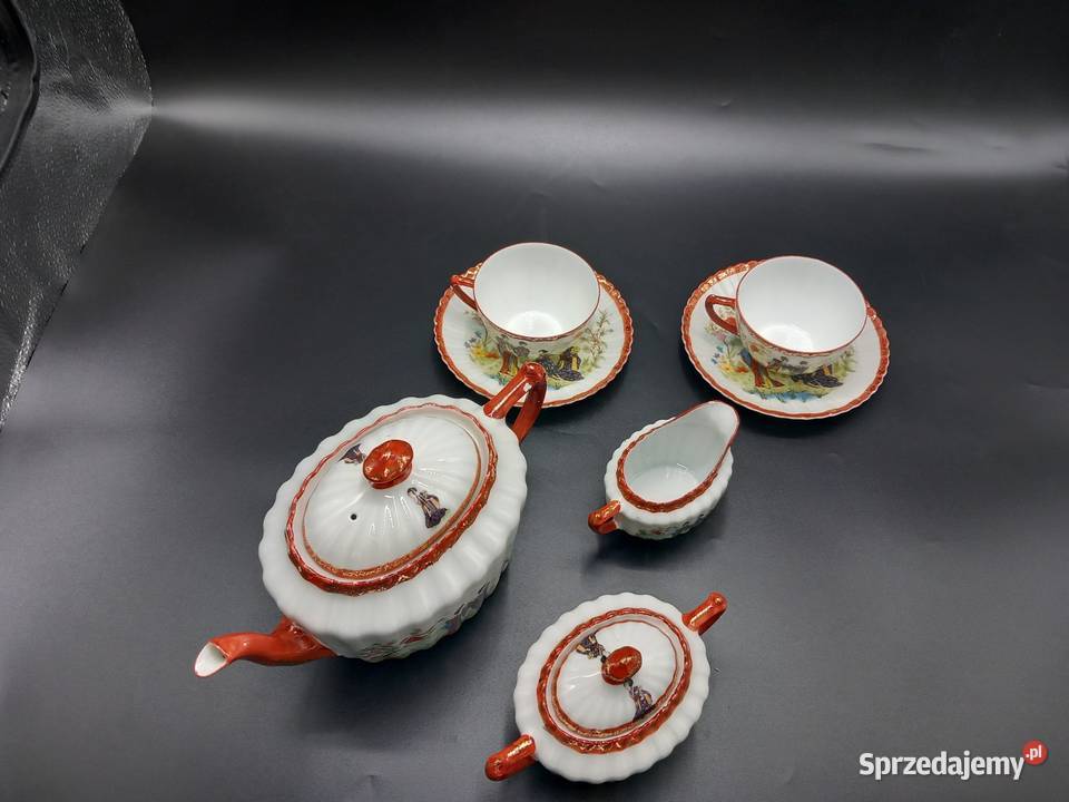 Komplet do herbaty Japan Bunt Tiefenfurt Parowa Porcelana i szkło dolnośląskie Wrocław