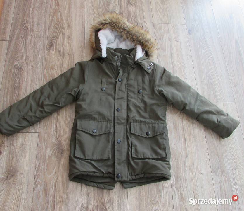kurtka parka zimowa r 134 140 chłopiec khaki Kraków