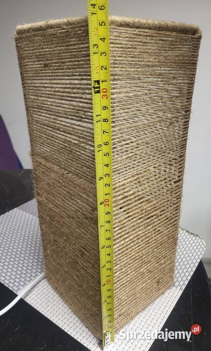 Ręcznie robiona lampa z juty naturalne światło małopolskie Zakliczyn