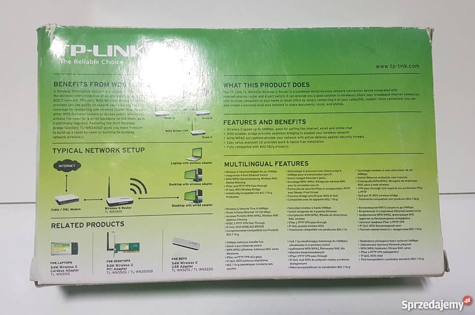 Router wifi TPLINK TLWR340G stan idealny nowy Wrocław
