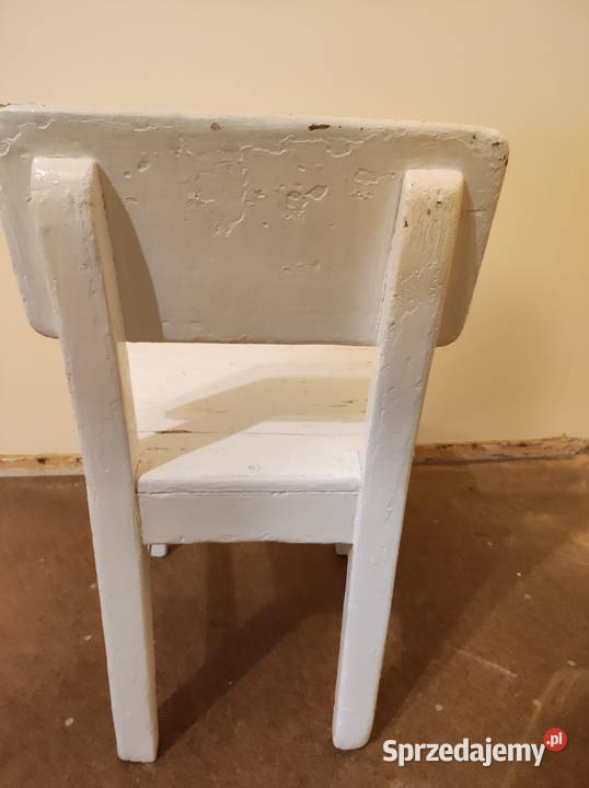 Białe krzesełko z PRL śląskie Żywiec sprzedam