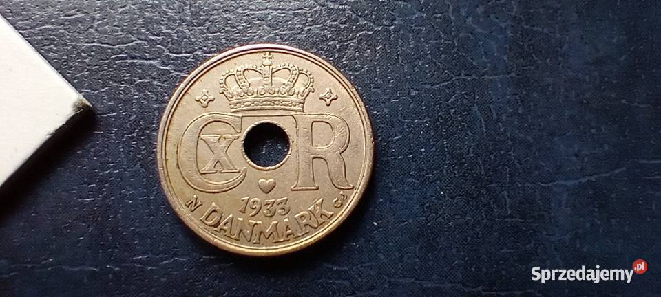 Stare monety 10 ore 1933 Dania