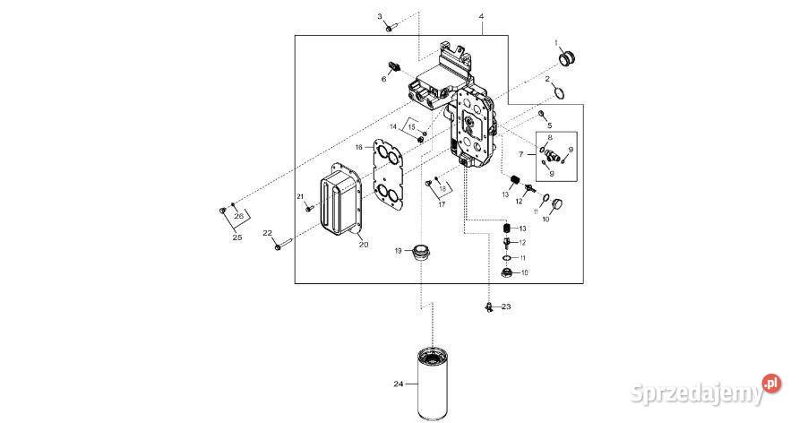 John Deere 9470RX Obudowa filtra RE556729 Silnik Jastrzębniki sprzedam