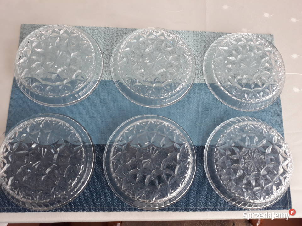Talerzyki kryształowe 6 Aleksandrów Łódzki