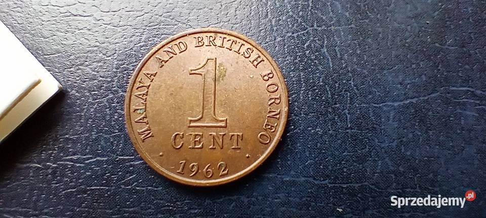 Stare monety 1 cent 1962 Malaje i Borneo