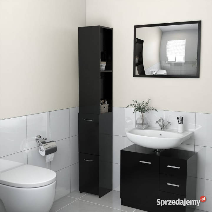 Szafka łazienkowa czarna 25x265x170 materiał mazowieckie sprzedam