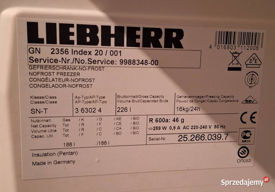 Zamrażarka szufladowa LIEBHERR GN 2356 NoFrost