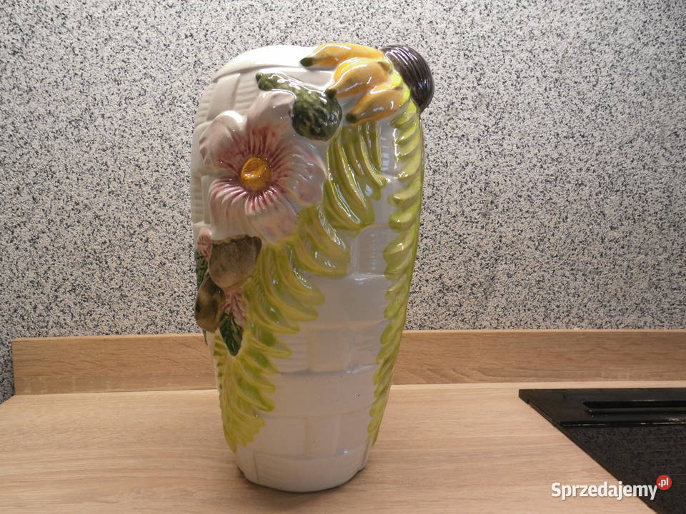 Wazon ceramiczny wypukłe zdobienia Raszków