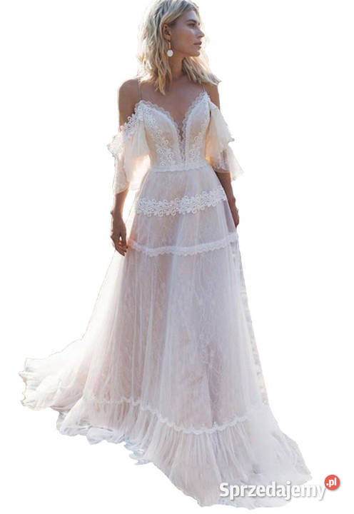 Suknia ślubna boho ROMANTIC 34 36 S 38 M 40 42 Moda i Styl dolnośląskie Jelenia Góra sprzedam