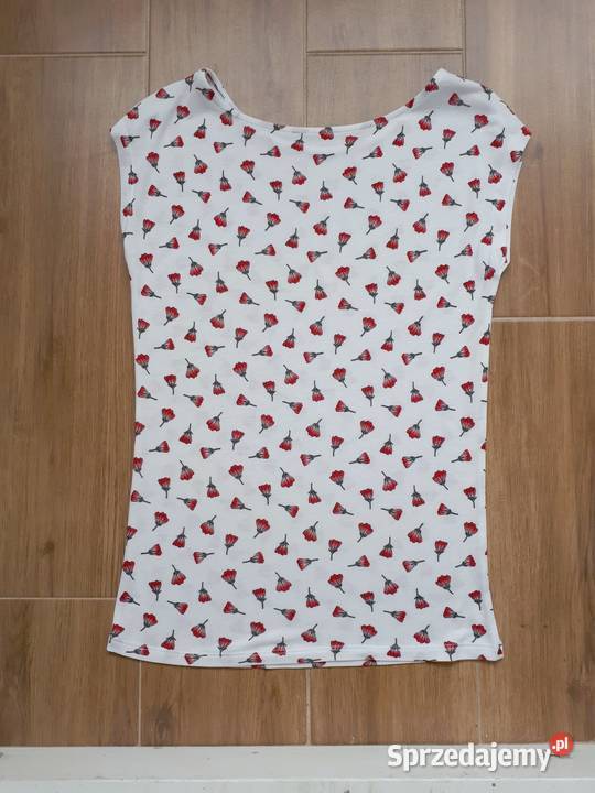 Tshirt Bluzka biała kwiaty Orsay XS 34 wiskoza i Warszawa sprzedam