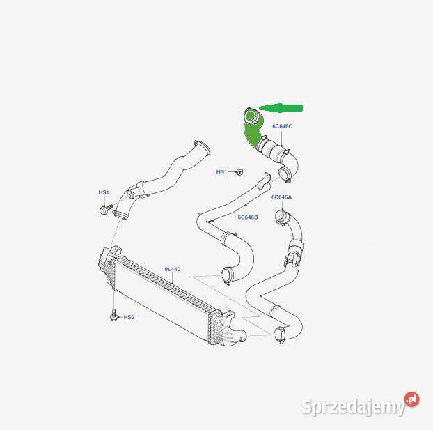 AV416C700AB FORD KUGA MK1 PRZEWÓD TURBO osobowe Bielsko-Biała