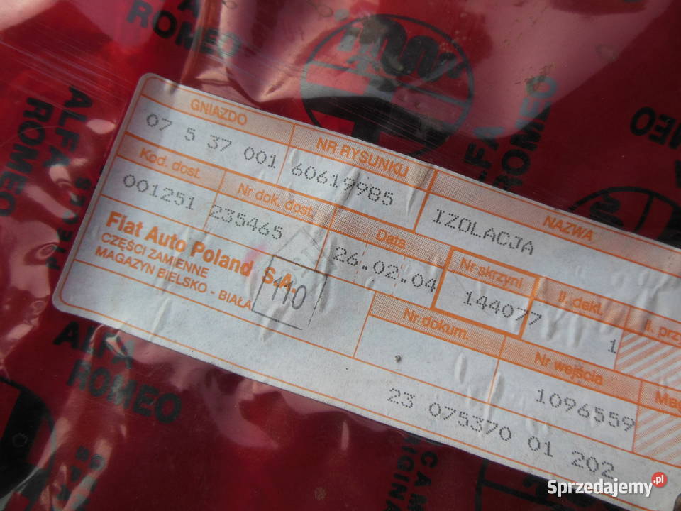 WYGŁUSZENIE MASKI 60619985 60619985 ALFA ROMEO