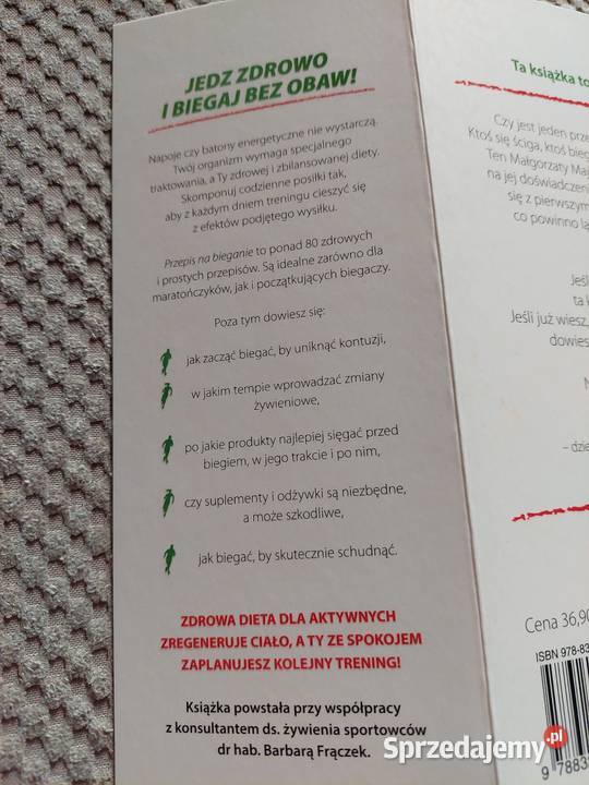 Przepis na bieganie Zdrowa dieta aktywnych Kultura i Rozrywka Kraków sprzedam